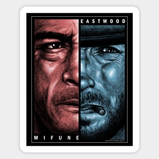 Mifune / Eastwood, Yojimbo, A fistful of dollars Magnet